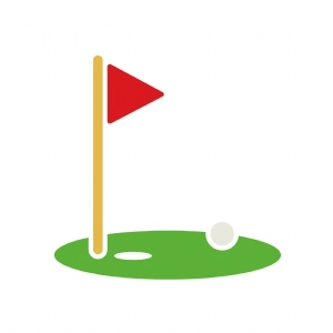 Golf Flag Pole SVG, Golf Cut File Instant Download Golf SVG