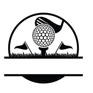 Golf Monogram SVG , Flag Ball SVG Instant Download Golf SVG