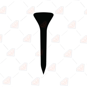 Golf Tee SVG – Golf Tee Silhouette Vector Cut File