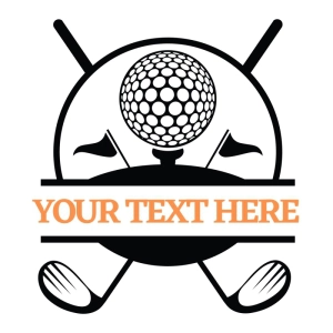 Golf Monogram with Ball and Sticks SVG, Digital Design Golf SVG