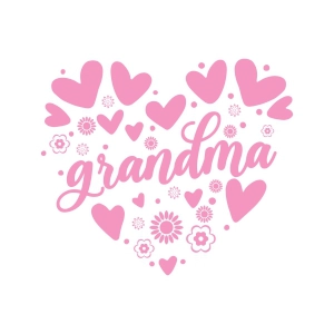 Grandma Heart SVG Cut File, Digital Download Grandma SVG