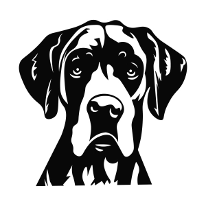Great Dane Face SVG,  Dog Silhouette Files Dog SVG