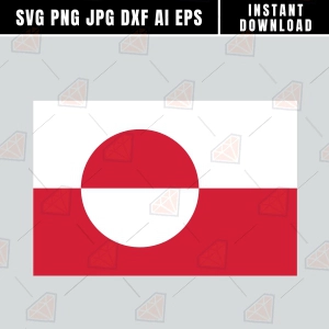 Greenland Flag SVG Svg