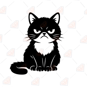Grumpy Cat SVG - Angry Kitty Cut File