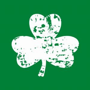 Three Leaf Grunge Shamrock SVG, St. Patrick's Day Desing Shamrock SVG