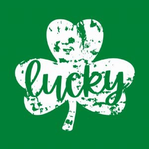 Grunge Lucky Shamrock SVG, Clover Lucky SVG Shamrock SVG