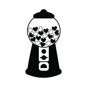 Gumball Machine with Hearts SVG, Valentine's Day SVG Valentine's Day SVG