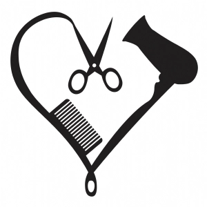 Hair Dresser Heart SVG Cut File Hair Stylist SVG