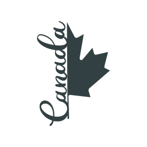 Half Maple with Canada Text SVG, Canada Maple Leaf SVG Instant Download Flag SVG