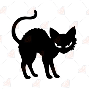 Halloween Cat SVG - Spooky Cat Cut File