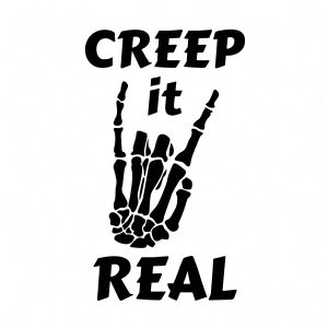 Halloween Creep It Real SVG Cut File, Skeleton SVG Halloween SVG