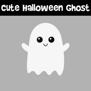 Cute Ghost SVG Cut File, Halloween Cute Ghost SVG Ghost SVG