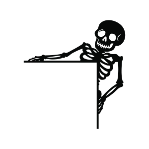 Halloween Door Corner SVG with Skeleton, Halloween SVG Halloween SVG