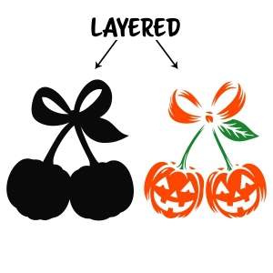Halloween Pumpkin Cherries SVG, Trendy Pumpkin SVG Pumpkin SVG