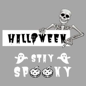 Halloween Stay Spooky with Skeleton SVG Cut Files Halloween SVG