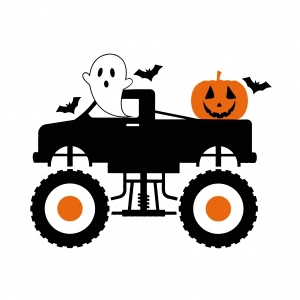 Halloween Truck SVG Cut File for Kids Shirt Halloween SVG
