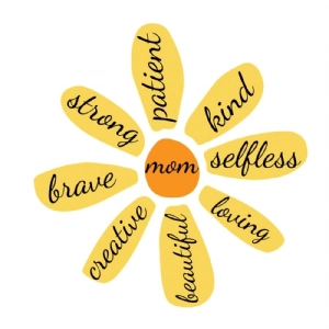 Hand Drawing Mom Sunflower SVG Cut Files Mother's Day SVG