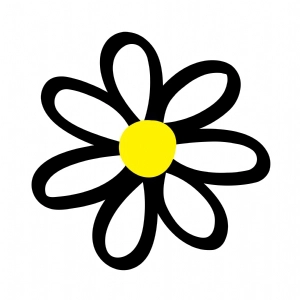 Hand Drawn Daisy Flower SVG Cut Files Flower SVG