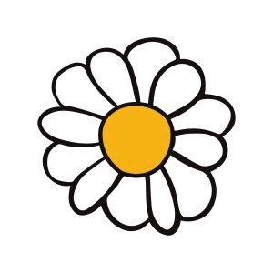 Hand Drawn Daisy SVG, Daisy SVG Cricut Instant Download Daisy SVG