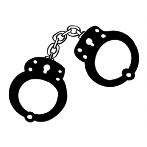 Handcuffs SVG Clipart Files, Instant Download Drawings