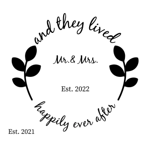 Happily Ever After SVG, Mr & Mrs Monogram SVG Wedding SVG