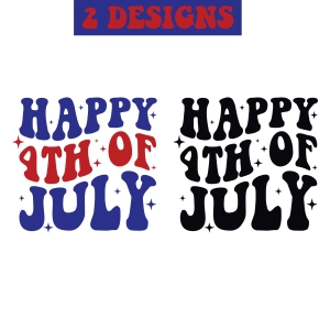 Happy 4th Of July SVG Wavy 4th Of July SVG