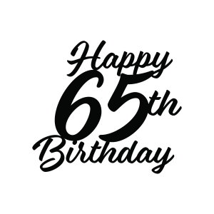 Happy 65th Birthday SVG Svg