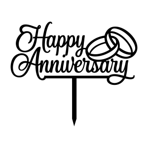 Happy Anniversary Cake Topper SVG Cake Topper SVG