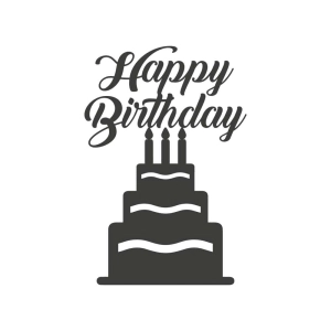 Happy Birthday Cake SVG, Topper SVG Cut File Cake Topper SVG