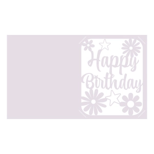 Happy Birthday Card with Flower SVG, Floral Birthday Card SVG Birthday SVG