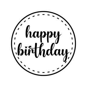 Happy Birthday Circle SVG, Instant Download Birthday SVG