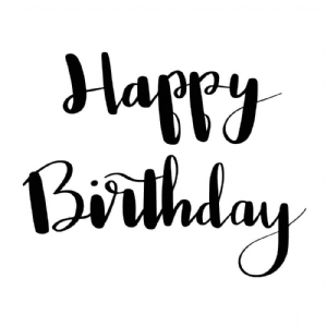 Happy Birthday Lettering SVG Cut File | Birthday Lettering Birthday SVG