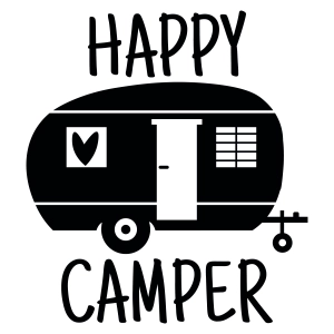 Happy Camper SVG with Van, Camping SVG Camping SVG