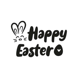 Happy Easter SVG File, Easter Egg & Bunny SVG Bunnies SVG