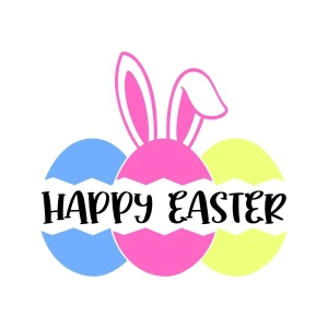 Happy Easter Eggs Bunny Ear SVG Cut File Easter Day SVG