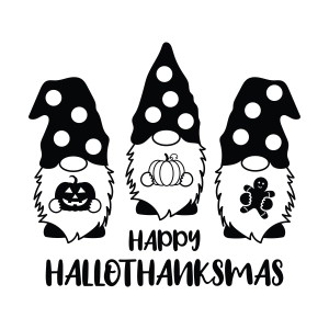 Happy Hallothanksmas SVG, Gnomes SVG Halloween SVG