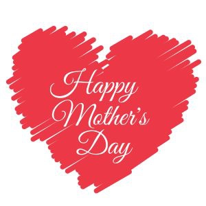 Happy Mother's Day SVG with Doodle Heart Mother's Day SVG