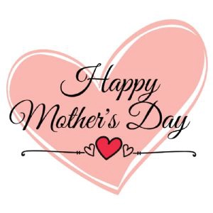 Happy Mother's Day SVG with Pink Heart Mother's Day SVG