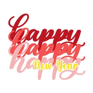 Echo Happy New Year SVG, Ornament SVG Cut File New Year SVG