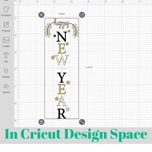 Happy New Year Vertical Porch Sign SVG, Instant Download New Year SVG