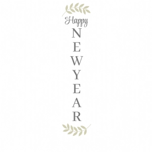 Happy New Year Porch Sign SVG, Instant Download New Year SVG