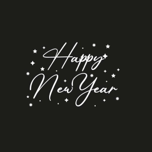 Happy New Year with Star SVG Cut File New Year SVG