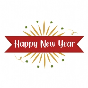 Happy New Year Banner SVG, New Year SVG Cut File New Year SVG