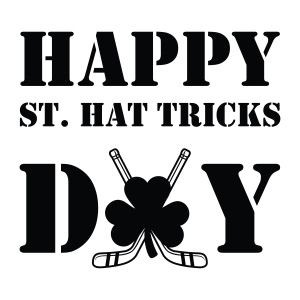 Happy St Hat Tricks Day SVG,  Hockey Shamrock SVG Shamrock SVG