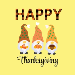 Happy Thanksgiving SVG with Gnomes Thanksgiving SVG
