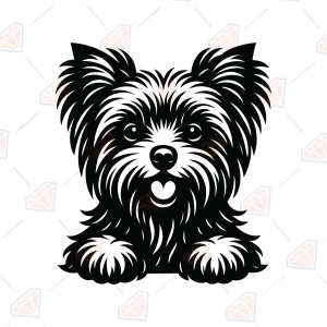 Happy Yorkshire Terrier Yorkie SVG