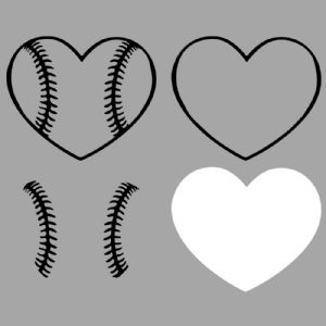 Heart Baseball SVG, Baseball Lover Instant Download Baseball SVG
