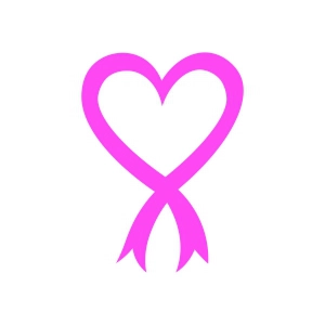Heart Cancer Ribbon SVG Cut File, Cancer Day SVG Ribbon SVG