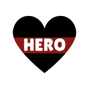 Heart Hero Firefighter SVG Cut File, Firefighter Hero SVG Instant Download Firefighter SVG
