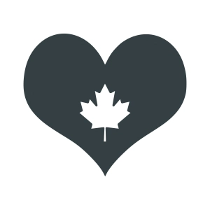 Heart in Maple SVG Cutfile, Maple Love Canada SVG Instant Download Flag SVG